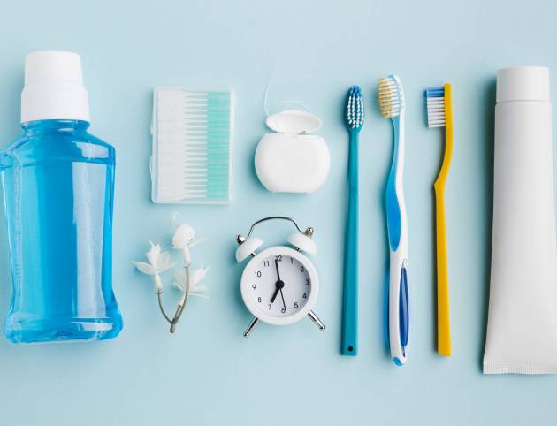 top-view-dental-hygiene-products